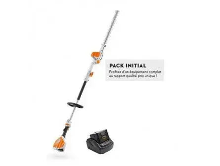 TAILLE HAIES PERCHE STIHL HLA 56 PACK INITIAL AVEC AK 20 + AL 101 EXPANSION MACHINES